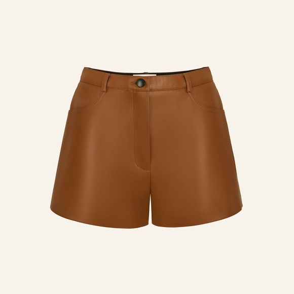 Faux Leather Short in Choco - Picture 2 of 7